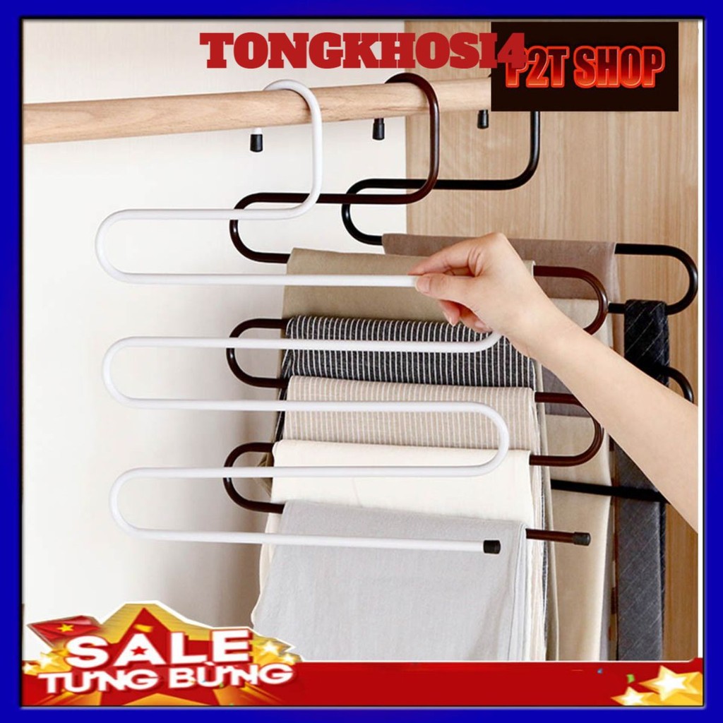 [Bộ Móc Đa Năng] Móc Treo Quần Áo 1 Tầng - Móc Treo Quần 5 Tầng - Móc Treo Áo 5 Tầng- Móc Cài Sau Cửa,  Móc Inox Treo Đồ