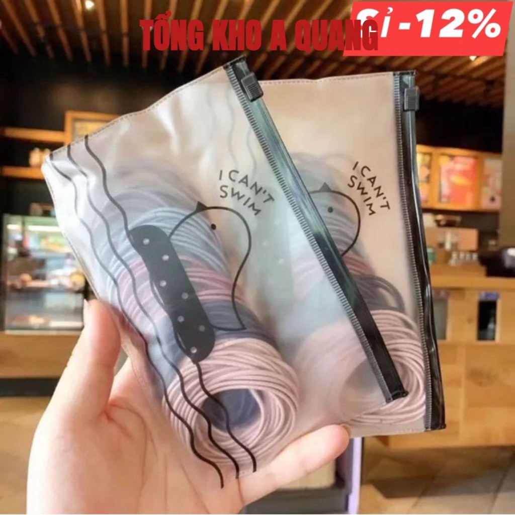 (COMBO 5) Combo Set 80-90 Dây Chun Buộc Tóc - Chun Dây Buộc Tóc Hàn Quốc Đủ Màu Có Túi Zip AK5879