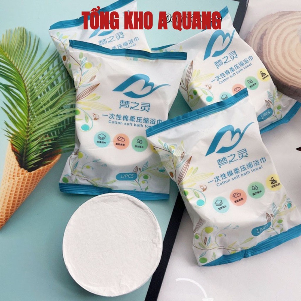 Combo 20 Khăn Mặt , Khăn Tắm Du Lịch Dùng Một Lần Dạng Viên Nén 70x140Cm An Toàn, Khăn Tắm Du Lịch Vệ Sinh AK5649