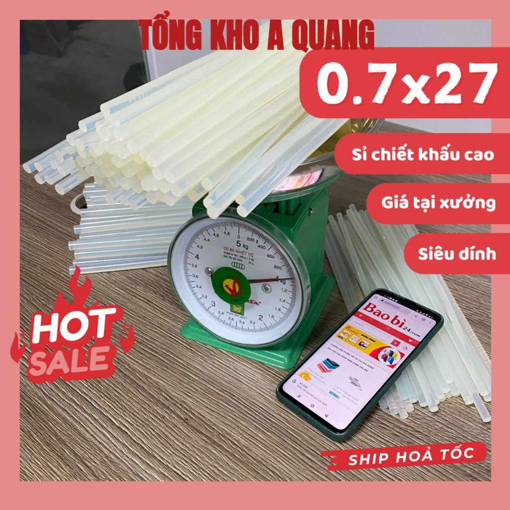 [COMBO 10] Keo Nến Silicon 0.7x27 - 1 Cây Siêu Dính, Keo Cây Trong Suốt, Sản Xuất Theo Yêu Cầu Cho Đồ Gia Dụng