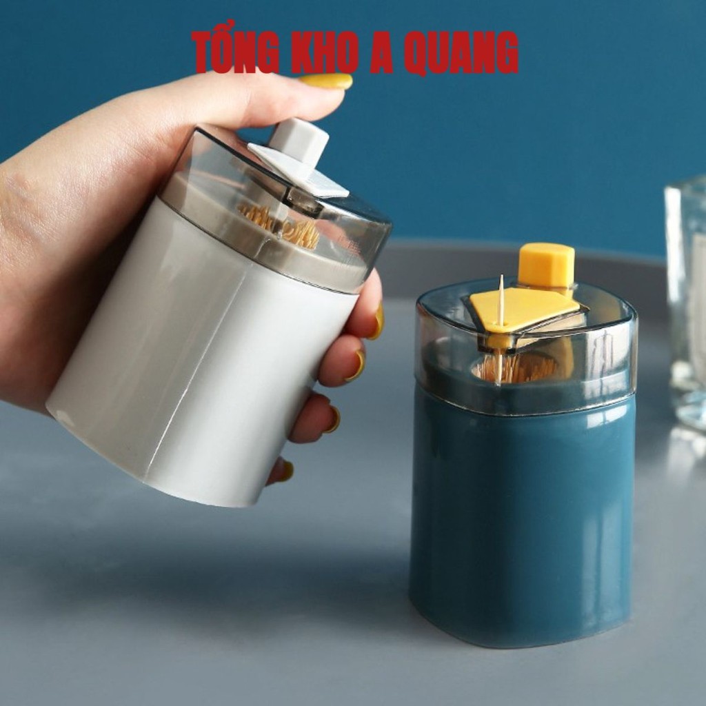 [COMBO 10] Hộp Lọ Đựng Tăm Xỉa Răng Tự Động Bộ Đồ Bàn Ăn Thông Minh- Hũ Tăm Nhấn Nút Lấy Tăm Tiện Lợi MÃ: LO37