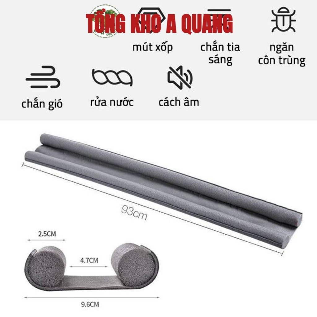 Thanh Nẹp Xốp Chặn Khe Cửa 100cm Đa Năng 🌸FREESHIP🌸 Chặn Đáy Khe Cửa, Chặn Con Trùng Tiết Kiệm Điện Năng