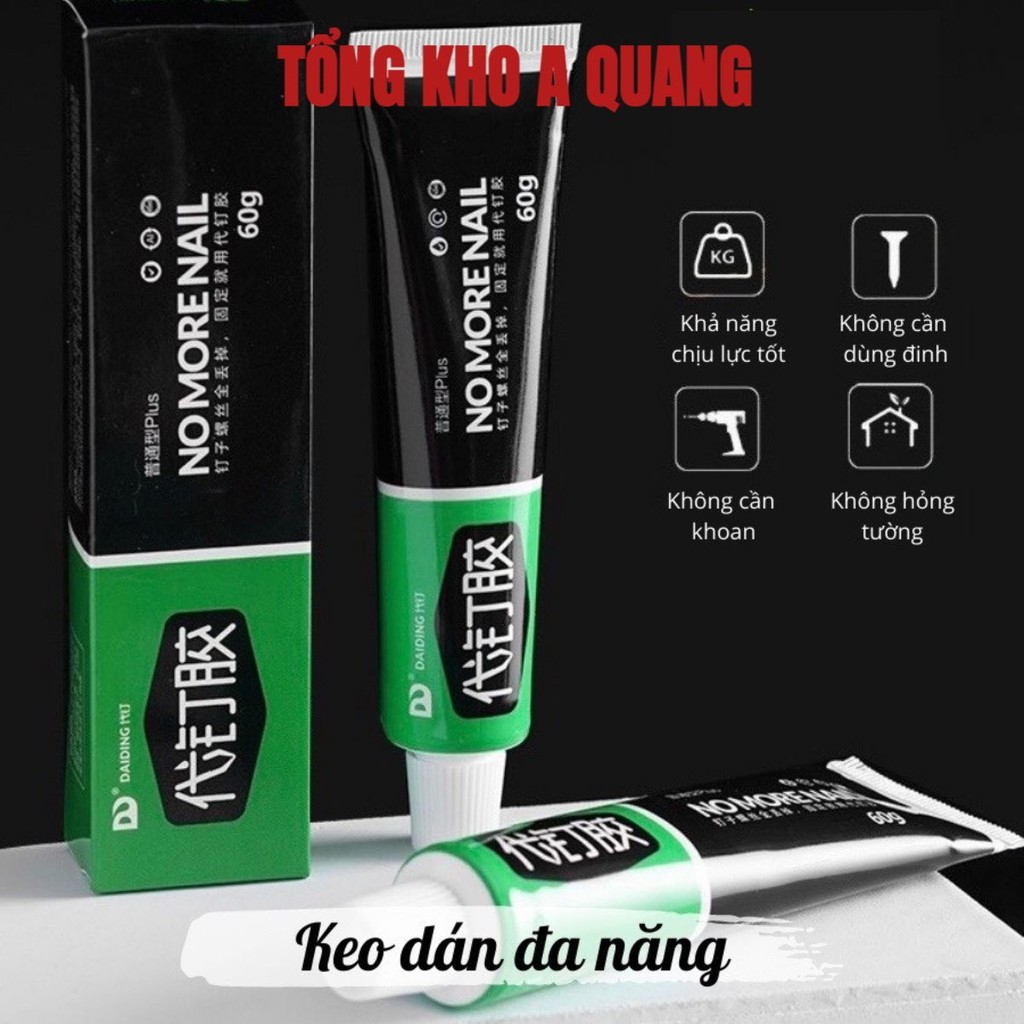 (COMBO 5) Tuýp Keo Dán Treo Đồ Đa Năng Thay Thế Đinh Vít Chịu Lực Siêu Bám Dính , Keo Siêu Dính Dán Chắc Như Đóng Đinh