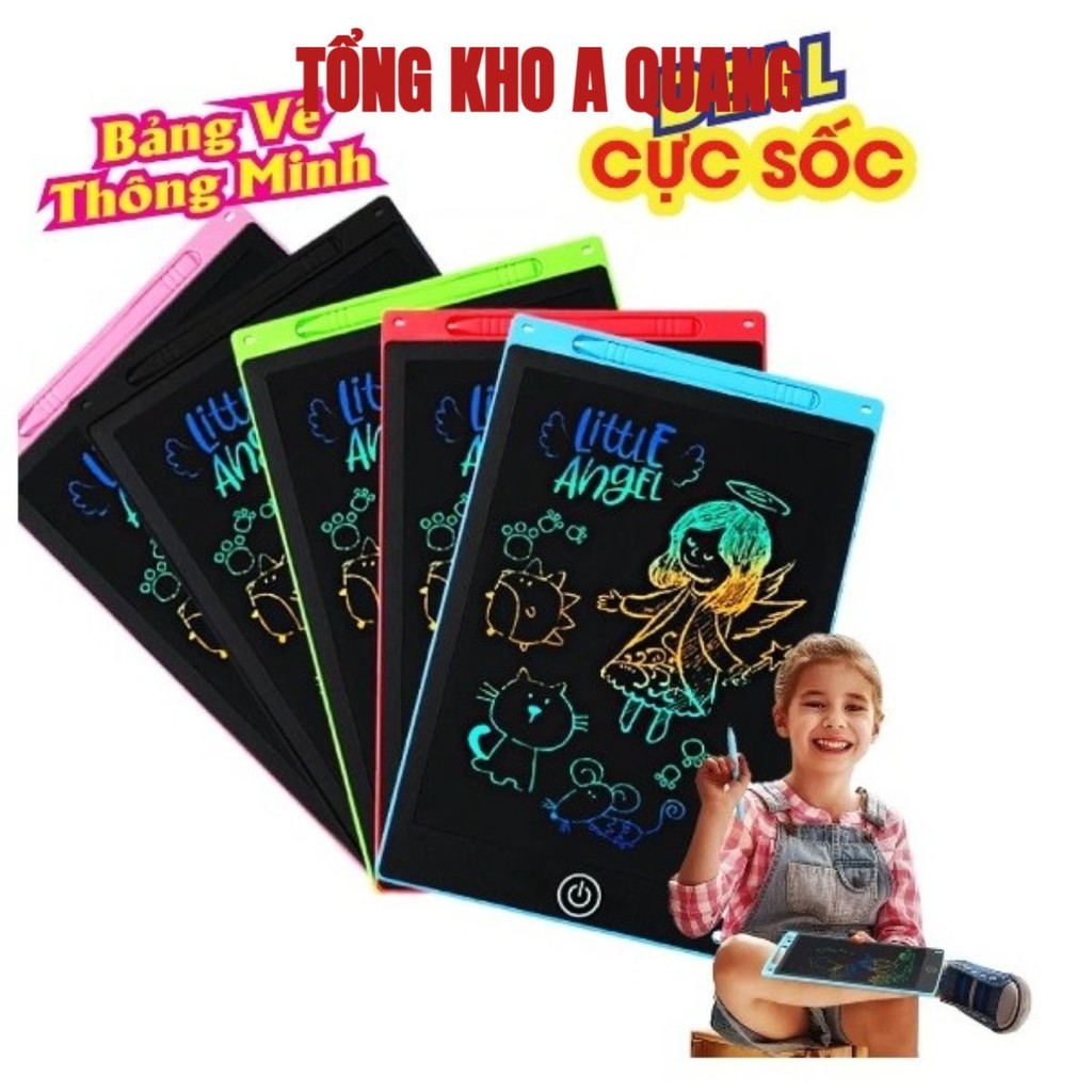 Bảng Viết Thông Minh LCD Đa Sắc Tự Xóa 8.5 Inch 10 Inch 12inch Cho Bé Tập Vẽ, Viết MÃ: 5689