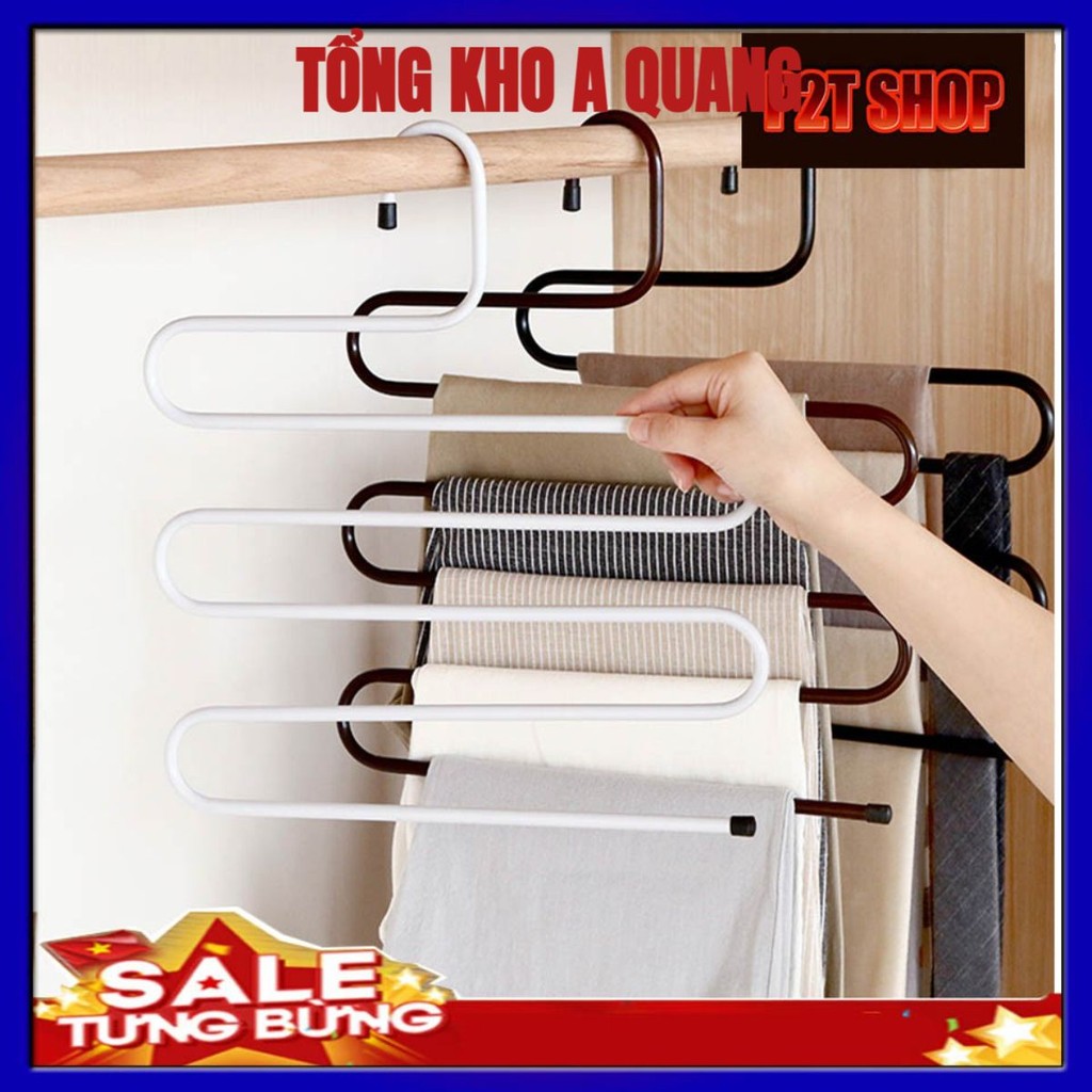 [Bộ Móc Đa Năng] Móc Treo Quần Áo 1 Tầng - Móc Treo Quần 5 Tầng - Móc Treo Áo 5 Tầng- Móc Cài Sau Cửa, Móc Inox Treo Đồ