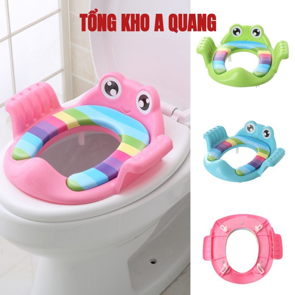 THU NHỎ BỒN CẦU CÓ TAY VỊN VÀ ĐỆM LÓT CHO BÉ- Bệ Lót Thu Nhỏ Bồn Cầu Có Tay Vịn Đệm Lót Cho Bé An Toàn, Tháo Lắp Dễ Dàng