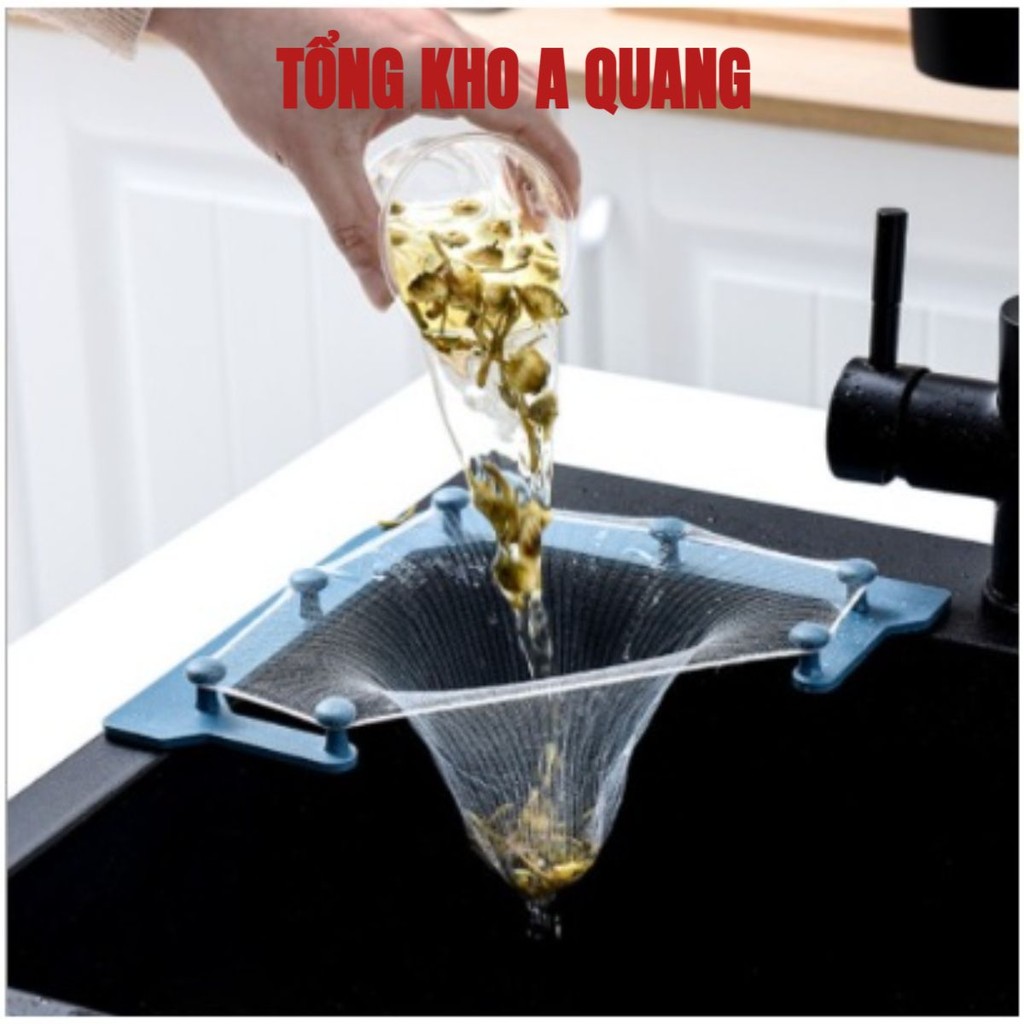 Túi Lọc Rác, Lưới Lọc Rác Thức Ăn Thừa Hình Tam Giác Gắn Bồn Rửa Chén, Giá Lưới Lọc Thức Ăn Thừa - Túi Lọc Rác Bồn Rửa