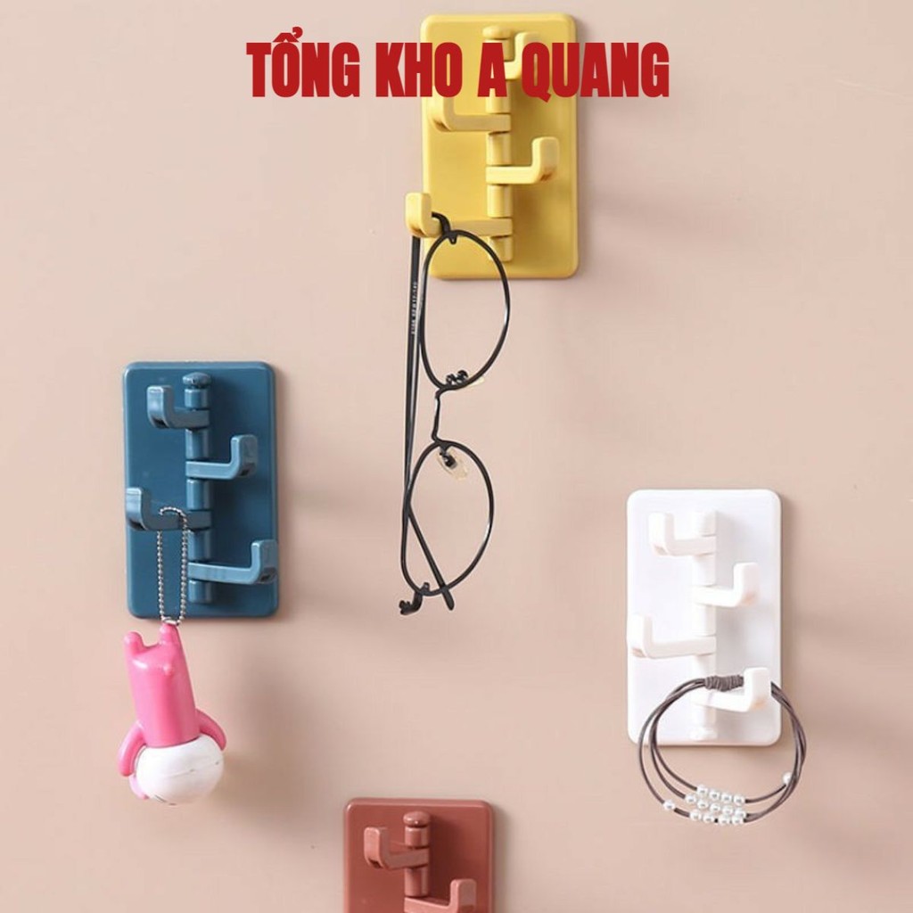 [COMBO 10] Móc Dán Tường 4 Nhánh Xoay Hình Cây Thông - Móc Treo Đồ Dán Tường 4 Nhánh Đa Năng
