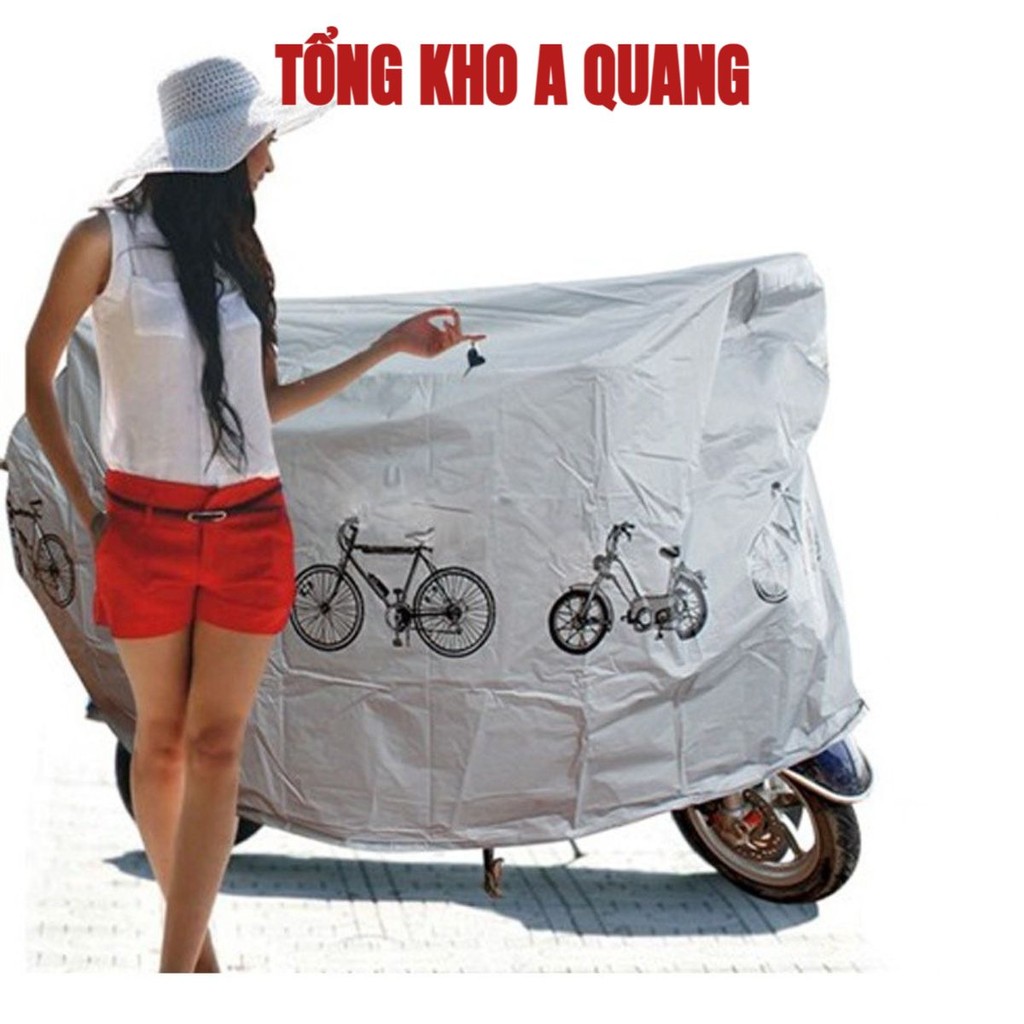 Bạt Phủ Xe Máy, Bạt Trùm Xe Máy Chống Mưa, Nắng, Bụi Bẩn Chất Lượng Cao Chống Thấm Tuyệt Đối, Bao Trùm Cả Xe AK698