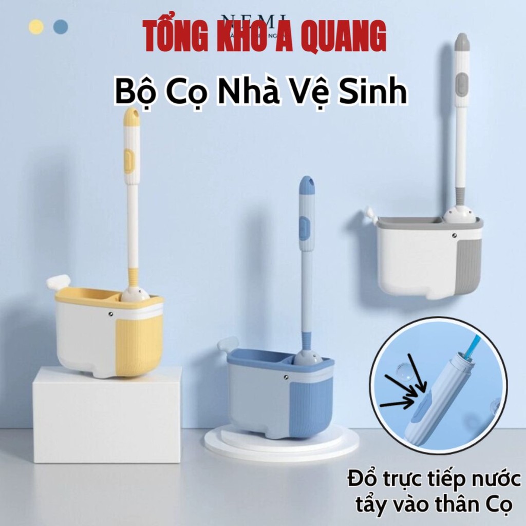 Bộ Cọ Nhà Vệ Sinh Con Cá Silicon, Cọ Bồn Cầu 2 Tính Năng Rãnh Thoát Nước Cao Cấp Sang Trọng Hiện Đại