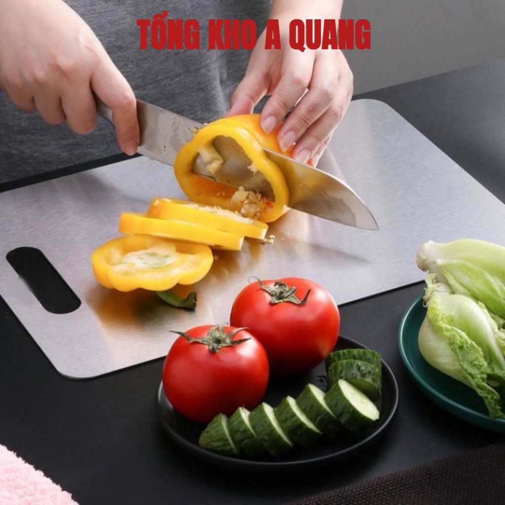 Thớt INOX 304 Diệt Khuẩn Thời Thượng - Thớt Cường Lực, Lau Chùi, Vệ Sinh Dễ Dàng, Rã Đông Nhanh, Không Xước Dăm, THỚT