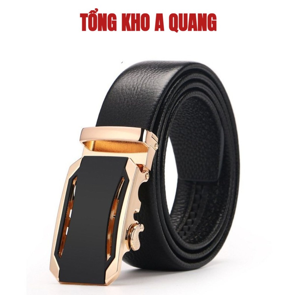 [HÀNG HIỆU] Thắt Lưng Nam Chính Hãng BAELLERRY Khóa Tự Động Cao Cấp Dây Nịt Nam Da Bò 100% Mạ Bạc Vàng Nam Tính GG-1000