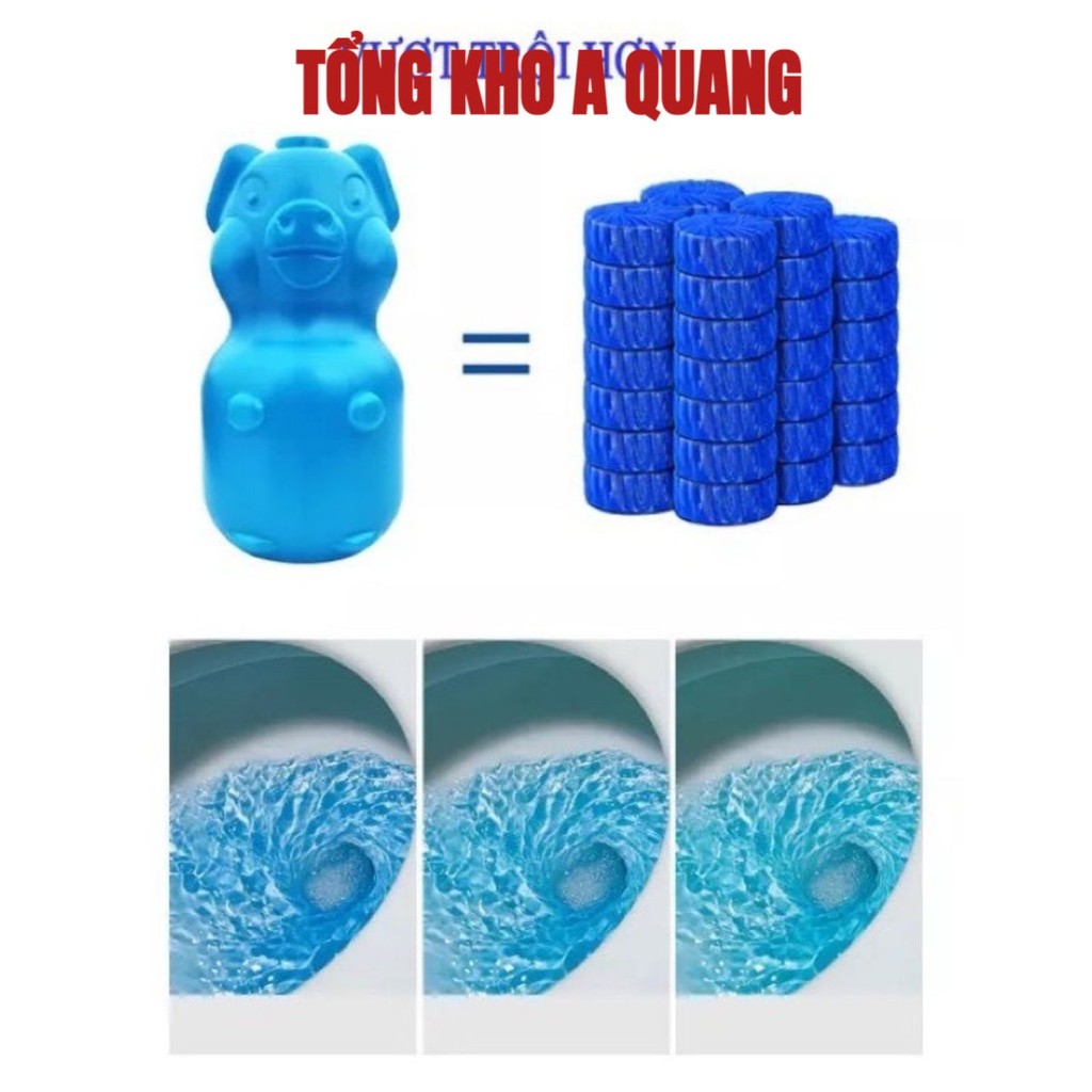 (COMBO 2) Lọ Bột Thả Bồn Cầu Hình Heo,Gấu,Chuột