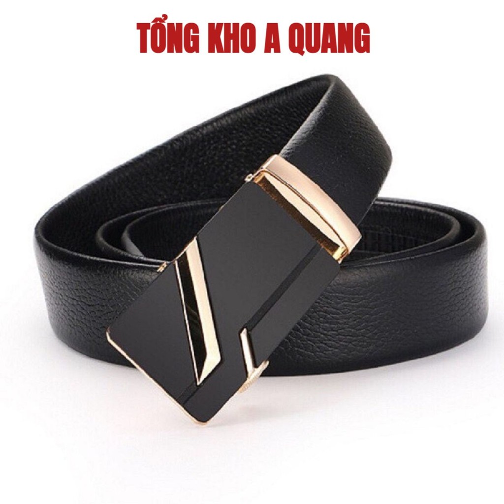 Thắt Lưng Nam Đẹp, Dây Lưng Thời Trang Hàng Hiệu Cao Cấp Dây Nịch Nam Da Bò 100% Mầu Vàng Bạc Nam Tính Chính Hãng GC35