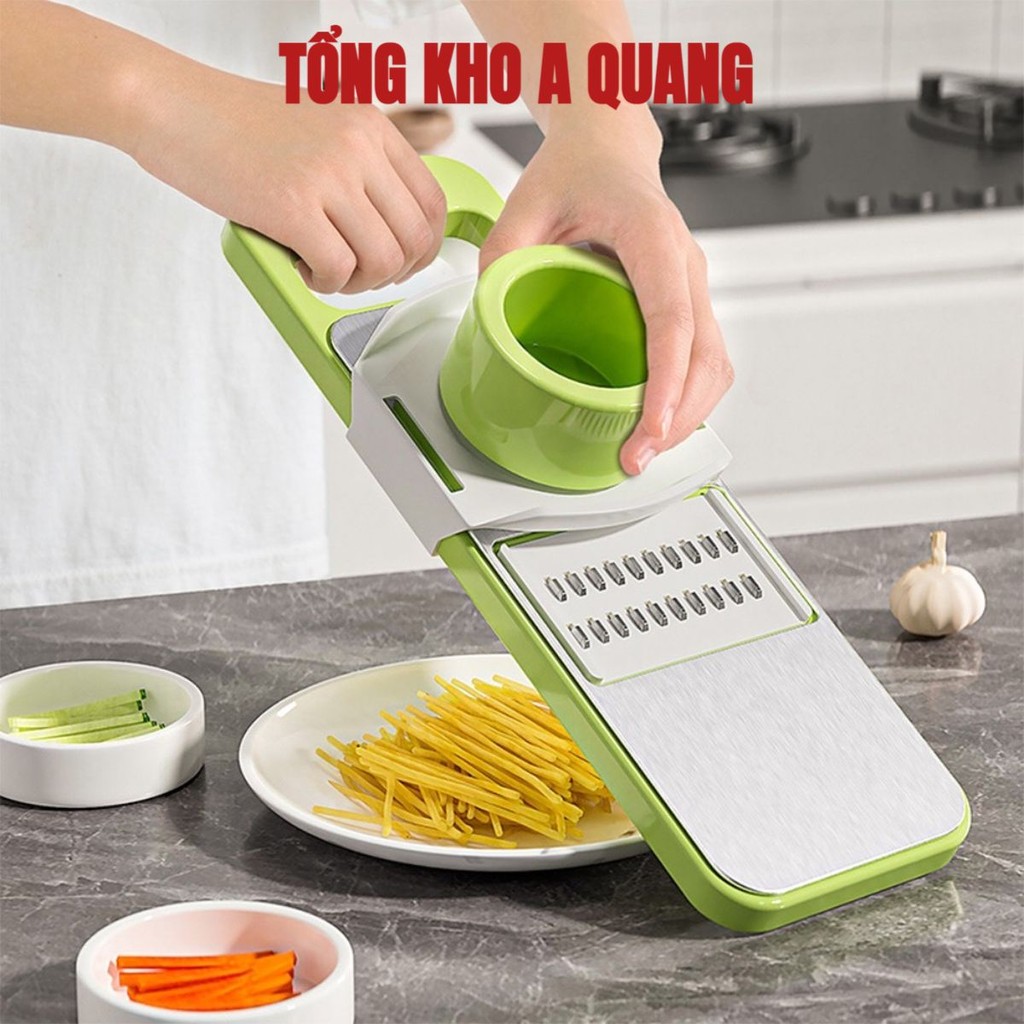 Bộ nạo rau củ quả 5 LƯỠI DAO , INOX 304 không gỉ, đồ bào rau củ đa năng cao cấp đa năng tiện dụng