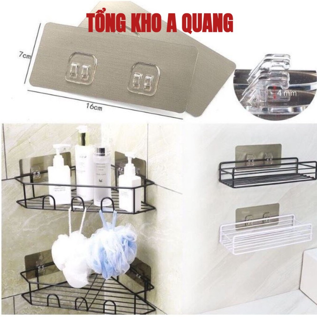 [COMBO 10] Miếng Dán Tường Kệ Góc Siêu Dính, Miếng Dán Thay Thế Kệ Hình Chữ Nhật Kệ Góc Nhà Tắm