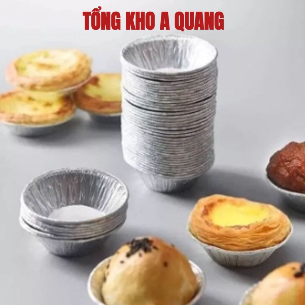 Lốc 250 cái Đế Cốc Chén khuôn giấy bạc nướng thực phẩm - chén bạc