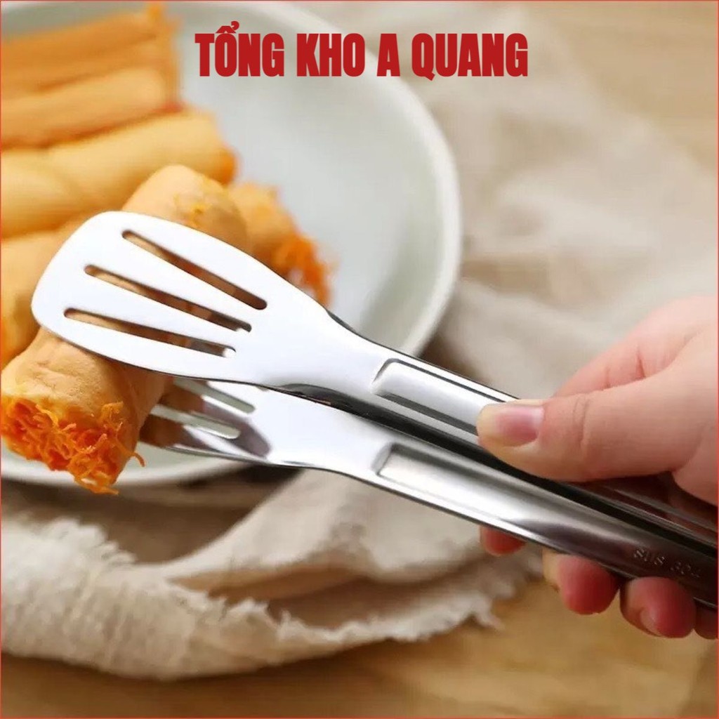 (COMBO 5) Kẹp Inox Gắp Đồ Nướng, Thức Ăn Có Khía- Kẹp Gắp Thực Phẩm, Chiên Đồ Ăn Chất Liệu Inox 304