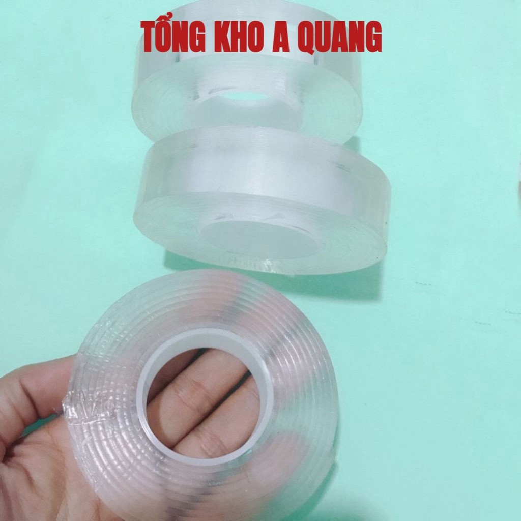Cuộn Băng Keo Hai Mặt Trong Suốt Có Thể Tái Sử Dụng Độ Dính Cao Dài /5M