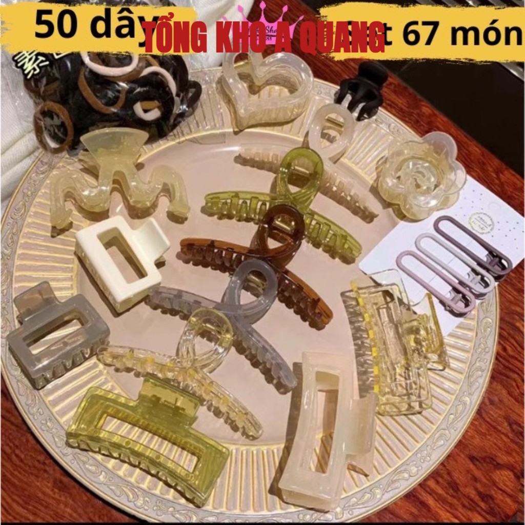 SET 67 MÓN KẸP + BUỘC TÓC COM BO 67 MÓN