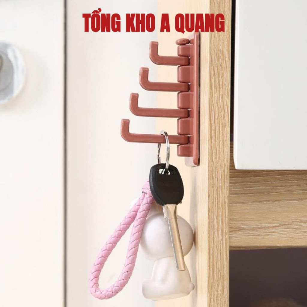 [COMBO 10] Móc Dán Tường 4 Nhánh Xoay Hình Cây Thông - Móc Treo Đồ Dán Tường 4 Nhánh Đa Năng