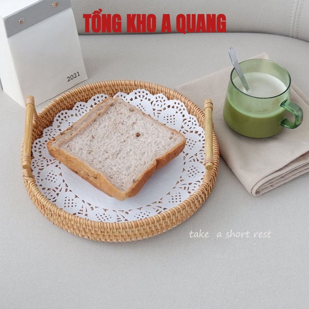 Giấy Thấm Dầu Ăn Lót Bánh Giấy Nến Đục Lỗ Tròn Thấm Dầu Mỡ Chiên Dán Nồi Chiên