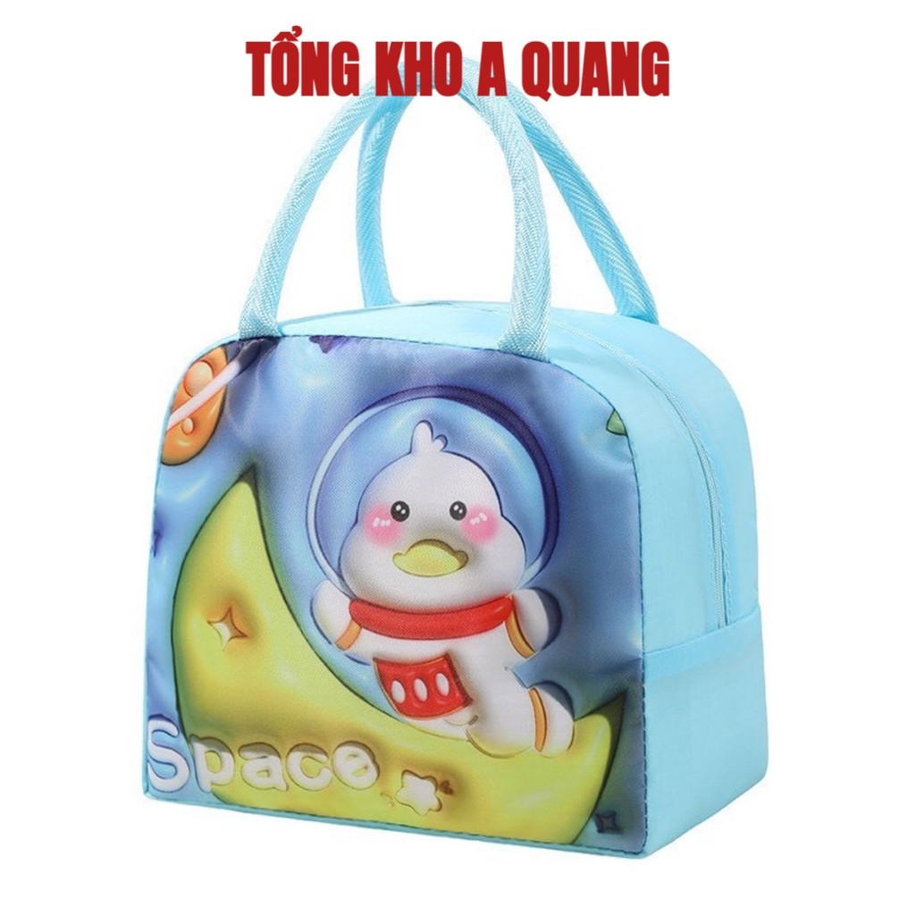 1 Túi Ăn Trưa Ba Chiều 3D, Túi Ăn Trưa Hoạt Hình Dễ Thương, Túi Hộp Cơm Trưa, Túi Xách, Túi Cách Nhiệt Bảo Quản, Túi Đựn
