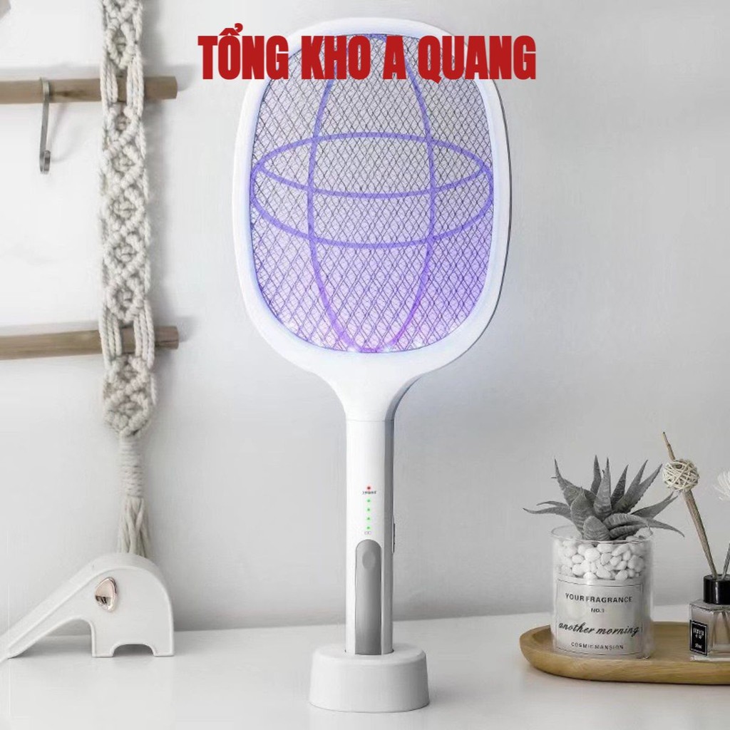 Vợt Muỗi Thông Minh , Đèn Bắt Muỗi Tự Động 3IN1 Pin Kèm Đế Sạc Điện Cao Cấp,Vợt Bắt Muỗi,Vợt Gấp Gọn