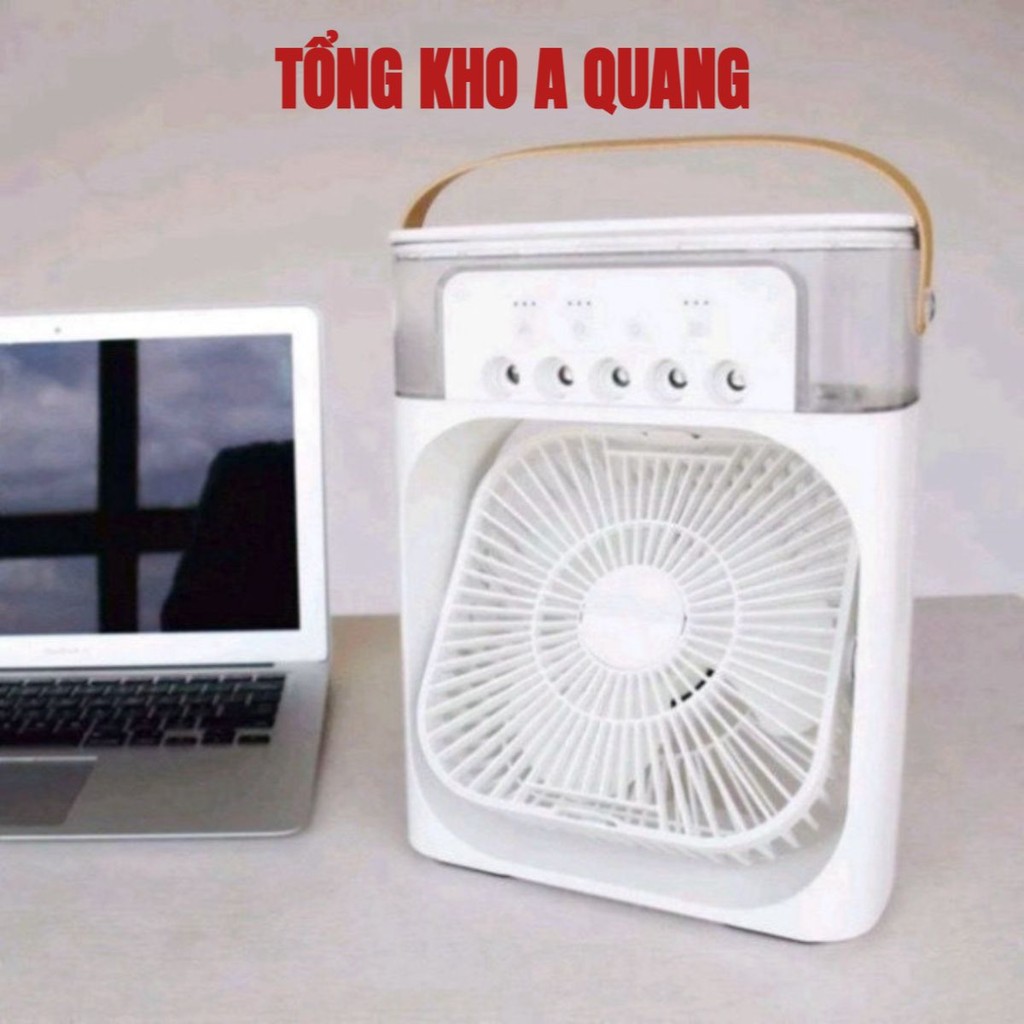 QUẠT PHUN SƯƠNG 3 CHẾ ĐỘ - Quạt điều hòa hơi nước 600ml làm mát nhanh 3 chế độ gió tích hợp đèn LED bảo hành 12 tháng
