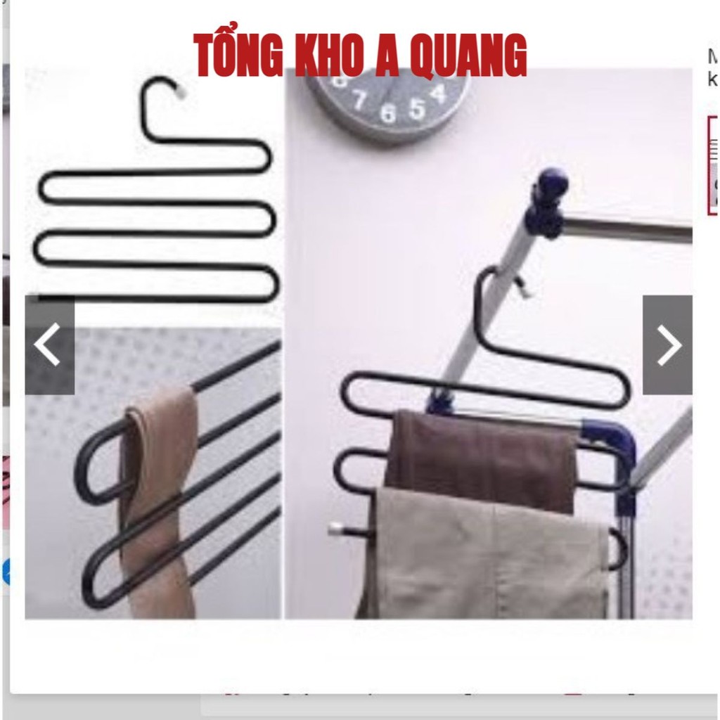 Móc Treo Quần Áo 1 Tầng - Móc Treo Quần 5 Tầng - Móc Treo Áo 5 Tầng- Móc Cài Sau Cửa, Móc Inox Treo Đồ