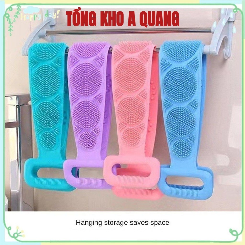 Dây Tắm Chà Lưng Silicon Dây Chà lưng Tắm 2 Mặt Massage