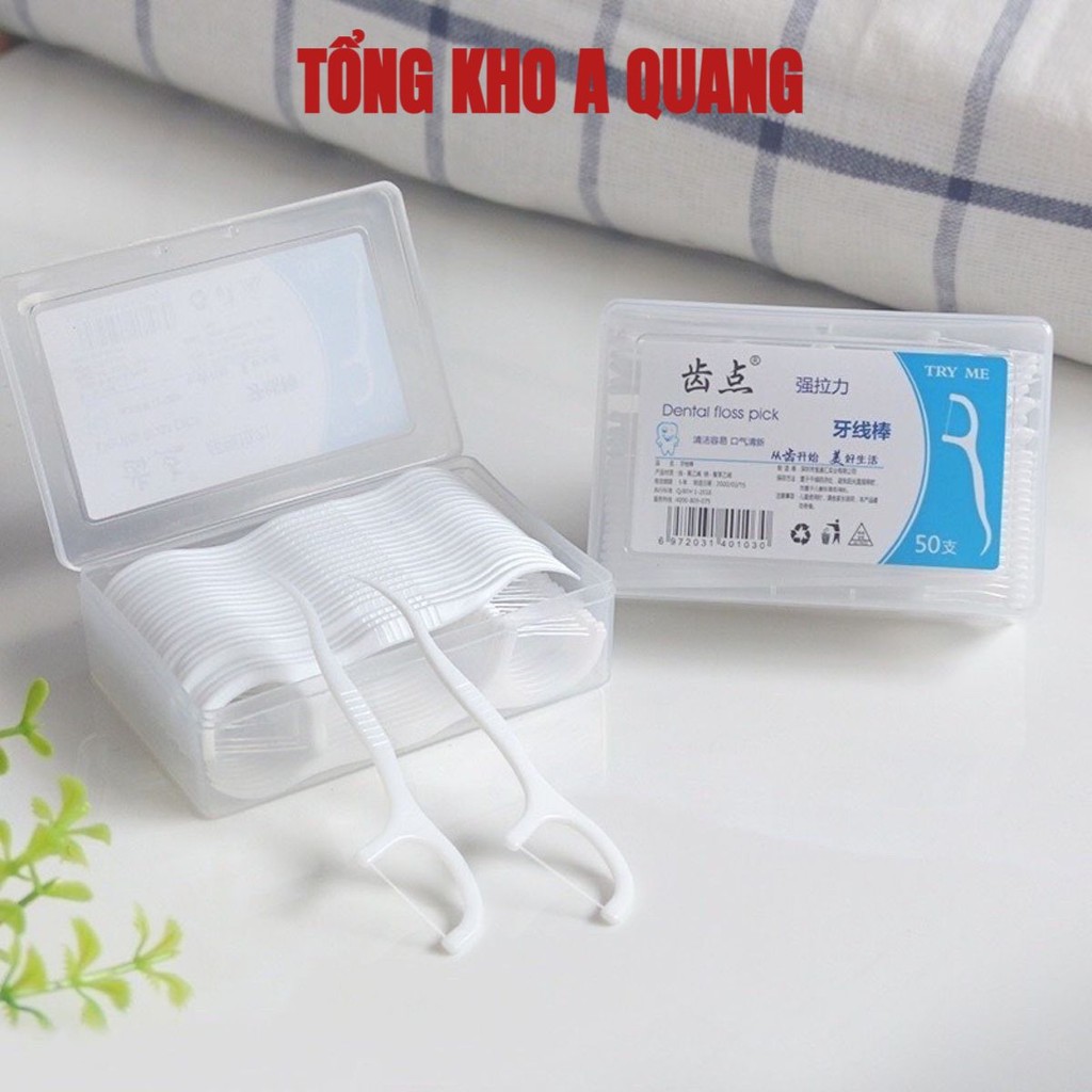 [COMBO 10] Tăm Chỉ Nha Khoa okamura sợi chỉ căng mảnh vệ sinh răng miệng