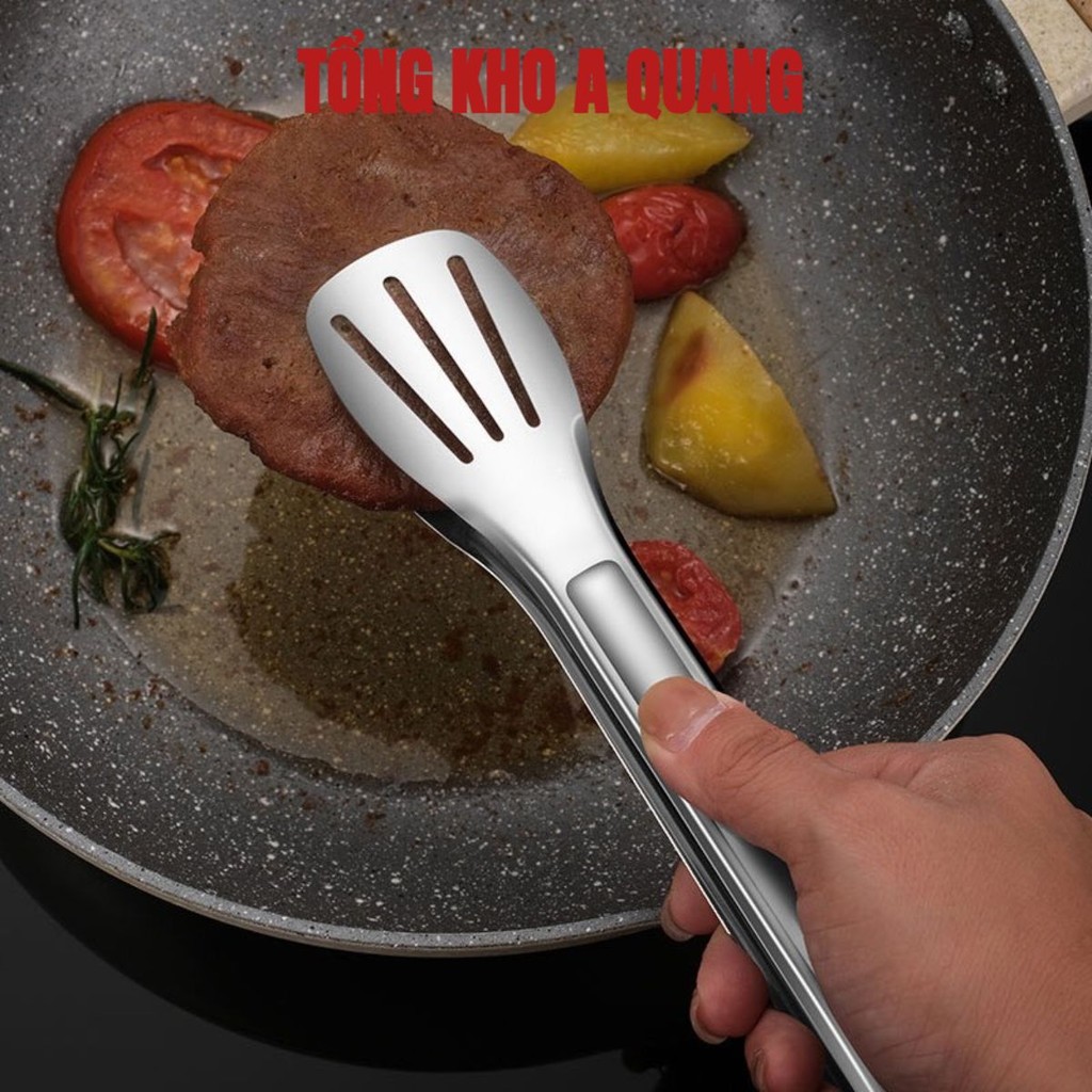 (COMBO 5) Dụng Cụ Kẹp Gắp Thức Ăn,Đồ Nóng, Kẹp Inox Dài Gấp Thực Phẩm, Gấp Đồ Nướng Đa Năng