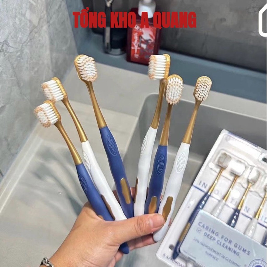 Set 6 Bàn Chải Đánh Răng Lông Tơ Mềm Mịn Không Đau Nướu Chải Êm - Bàn Chải Răng Lông Mịn Chăm Sóc Răng MIỆNG