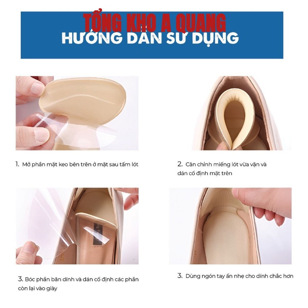 [COMBO 10] 2 Miếng Lót Giày Chữ T - HICKIES Chống Rộng, Tuột Gót, Bảo Vệ Gót
