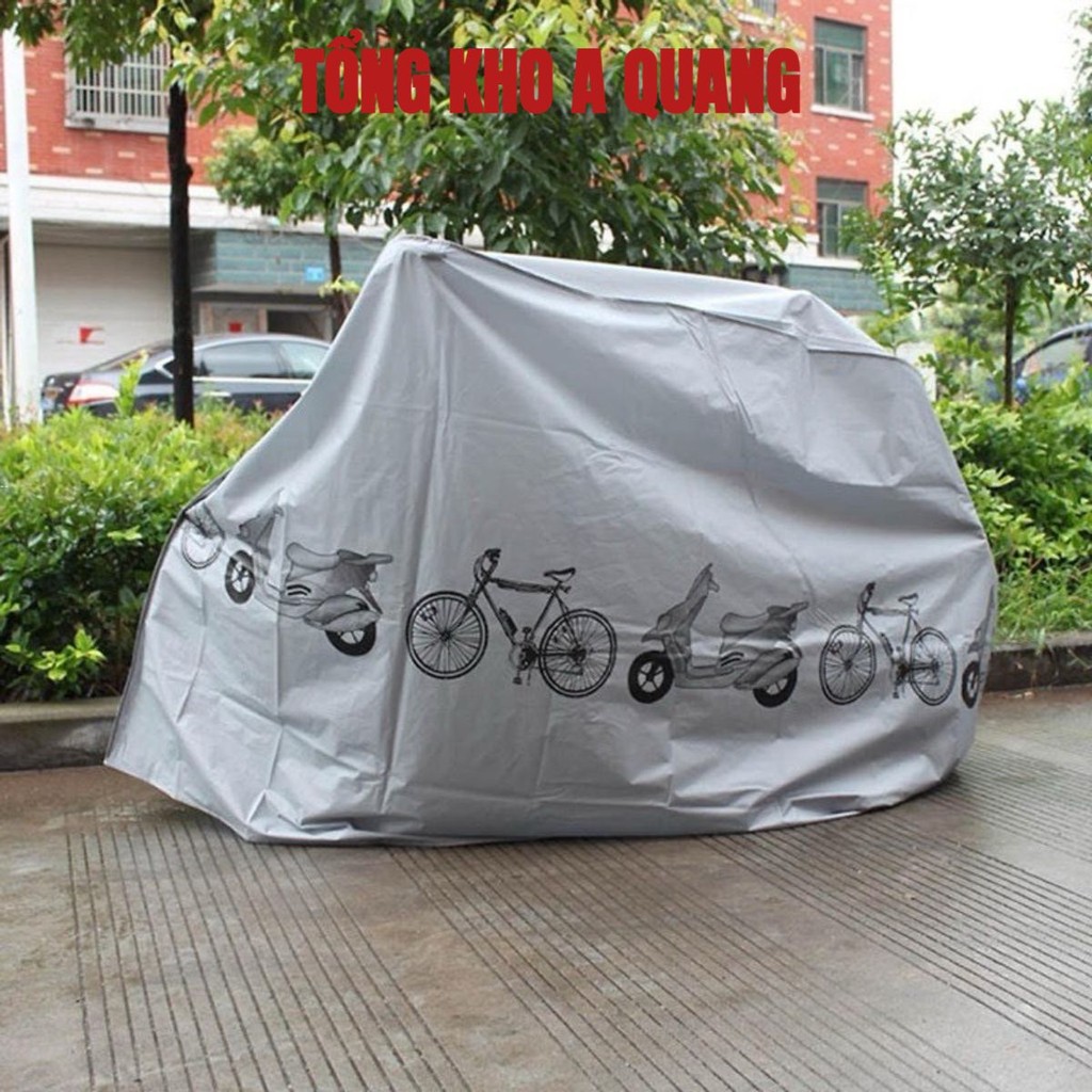Bạt Phủ Xe Máy, Bạt Trùm Xe Máy Chống Mưa, Nắng, Bụi Bẩn Chất Lượng Cao Chống Thấm Tuyệt Đối, Bao Trùm Cả Xe
