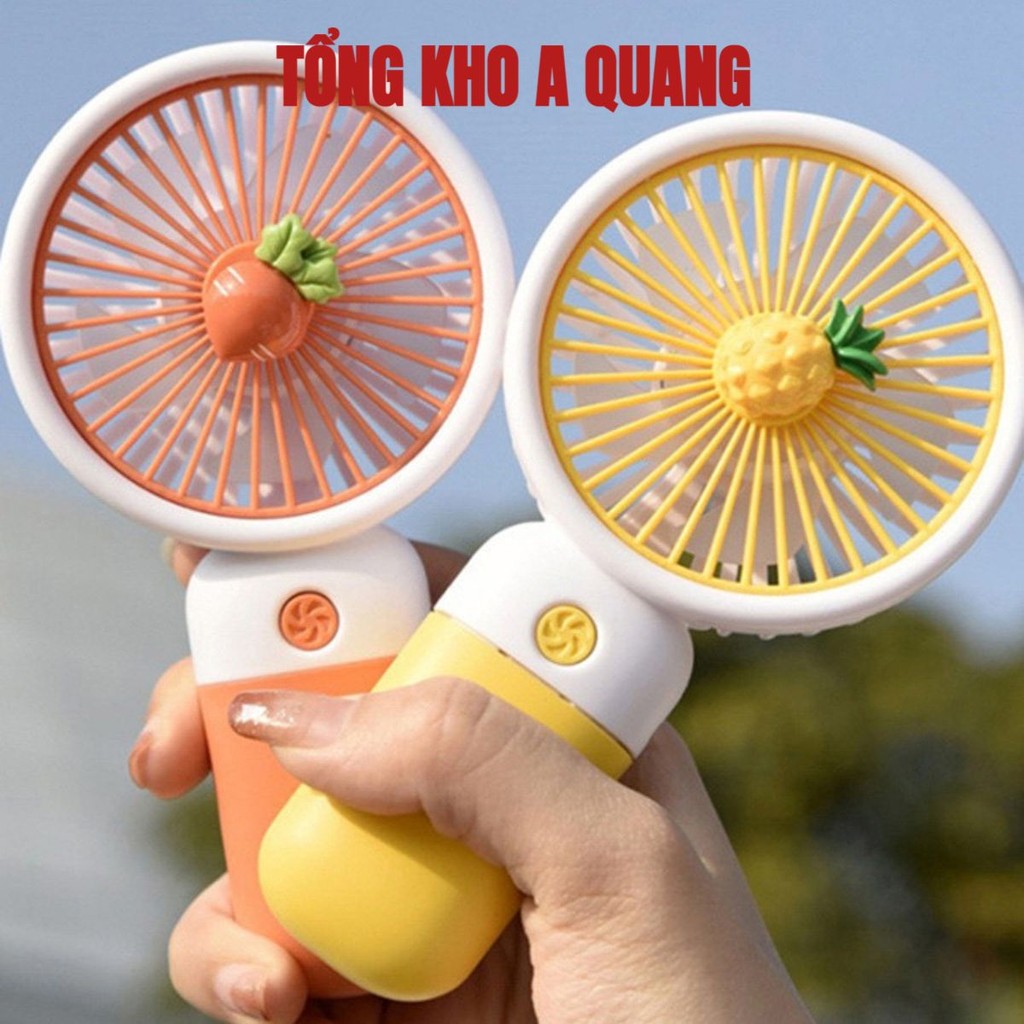 Quạt Mini Cầm Tay, Quạt Cầm Tay Mini Có Đế Để Bàn , 3 Chế Độ Gió, Nhỏ Gọn, Tiện Lợi