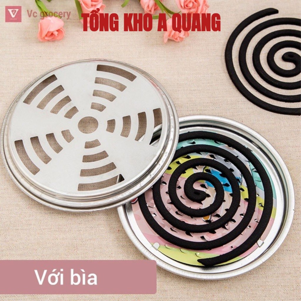 Khay đựng nhang muỗi, hộp đựng nhang muỗi chống nóng có nắp tiện lợi