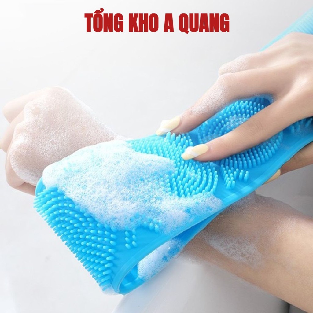 Dây chà lưng đai chà lưng cọ lưng silicon 2 mặt gai tẩy tế bào chết