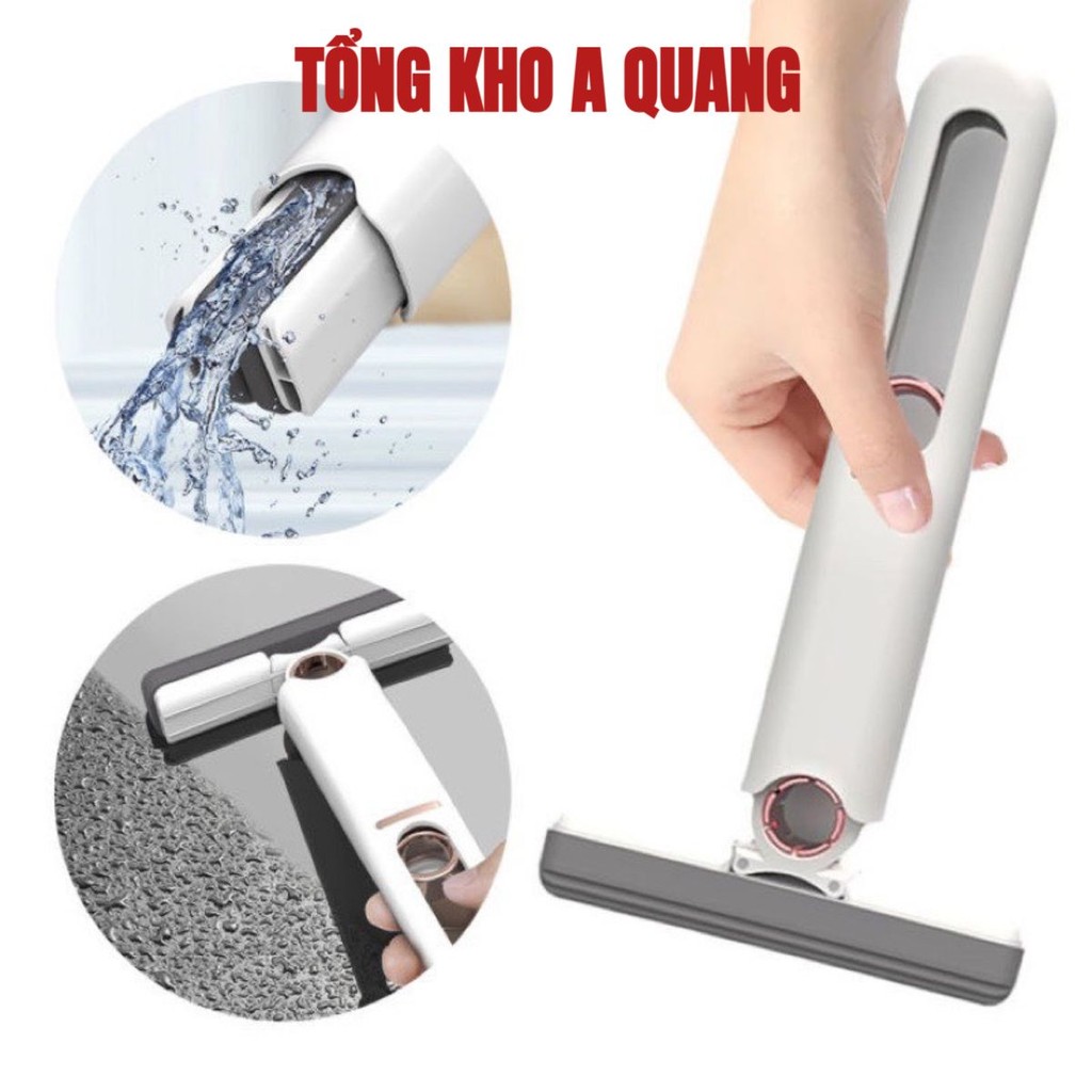 Cây Lau Bàn Bếp Tự Vắt Thông Minh Mini 25cm, Bọt Biển Siêu Thấm Hút Đa Năng, Gập Gọn dễ sử dụng