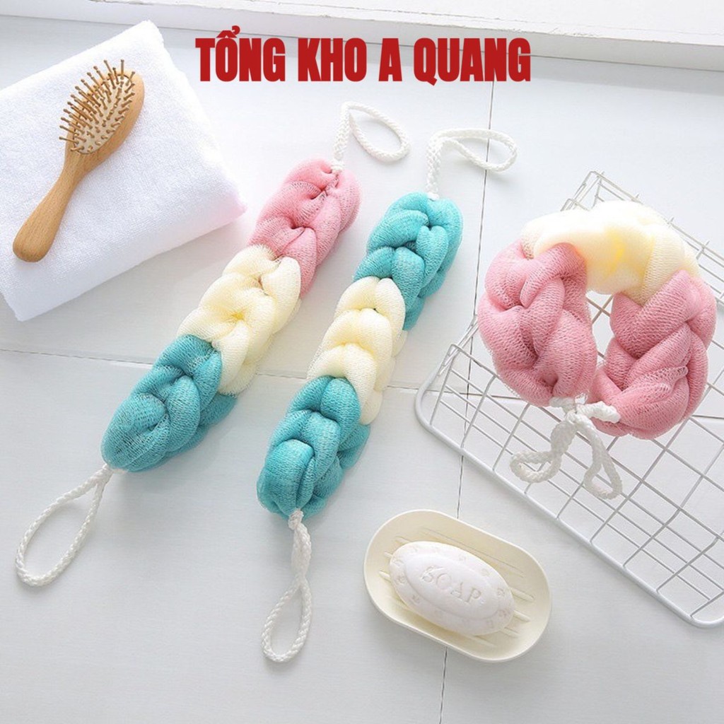 Bông Tắm Tròn, Bông Tắm Dài Kỳ Lưng Tạo Bọt Cao Cấp, Chất Liệu Lưới Tắm Nhập Khẩu An Toàn