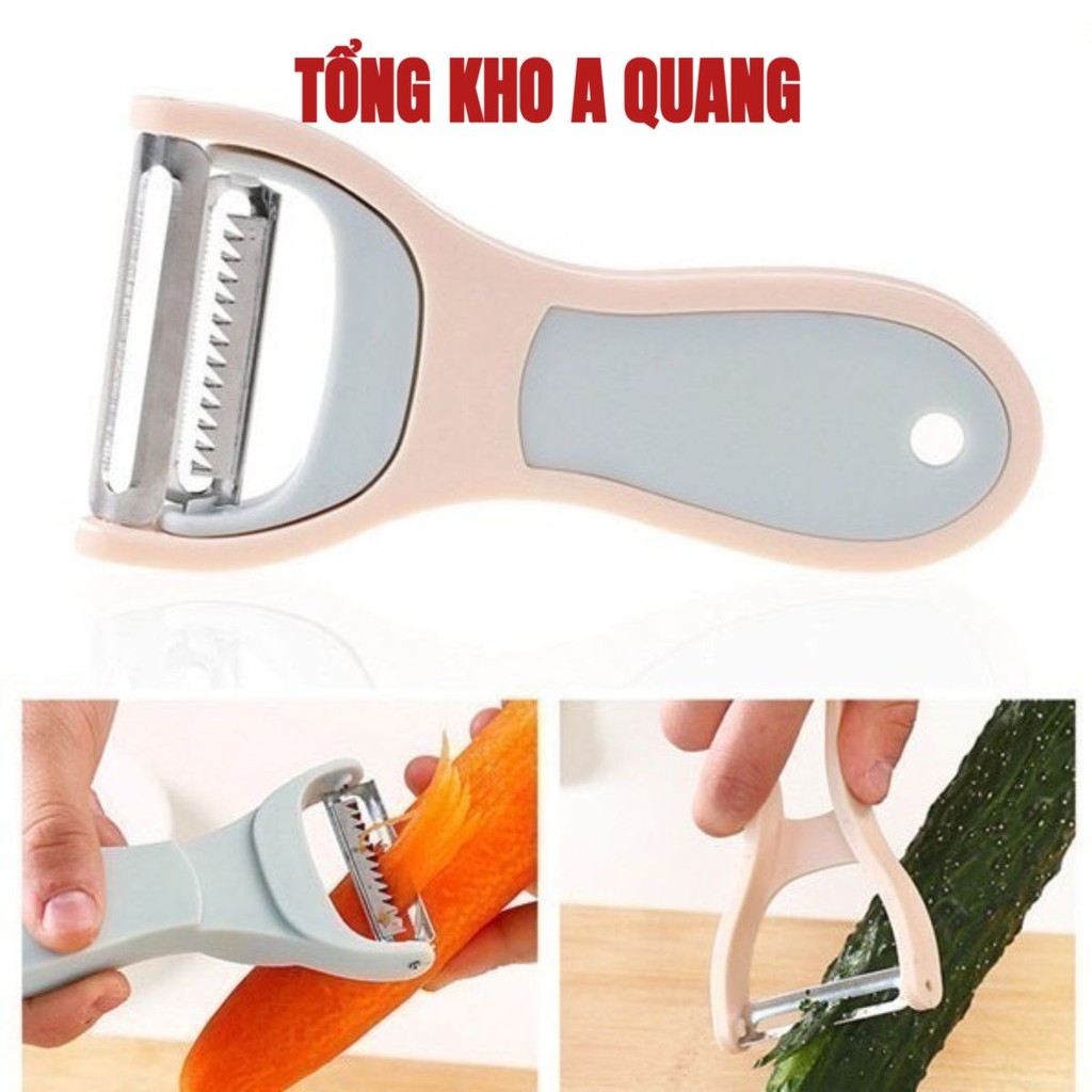 [COMBO 10] Dụng Cụ Bào Vỏ Thông Minh KONOHA, Nạo Sợi Rau Củ Quả 2in1- Dao Bào 2 Trong 1 Bằng Thép Không Gỉ