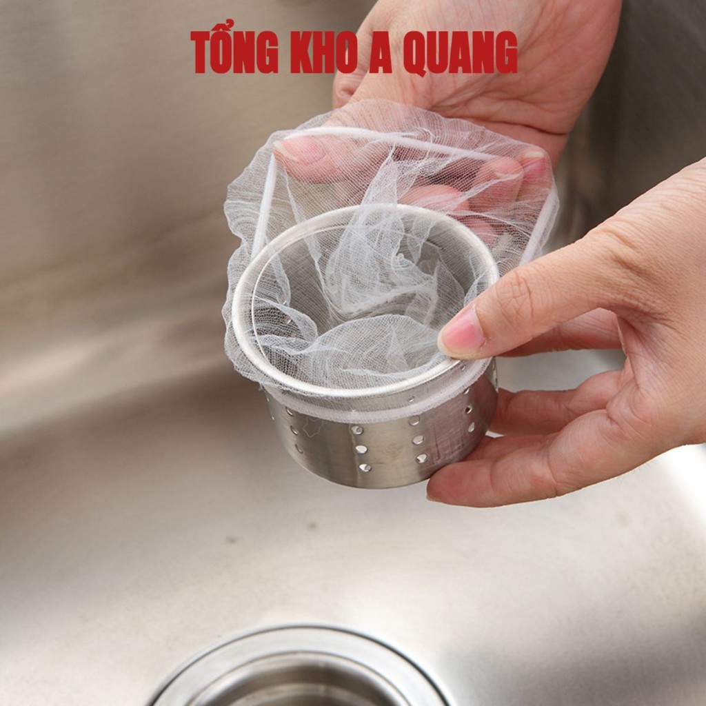Combo 100 Túi Lọc Rác Bồn Rửa Chén Bát, Túi Lưới Lọc Rác Chậu Rửa Bát,Bọc Đựng Rác Bồn Rửa Bát