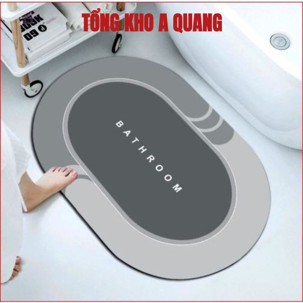 Thảm lau chân cao cấp silicon siêu thấm nước , Thảm chùi chân chống trơn trượt cao cấp