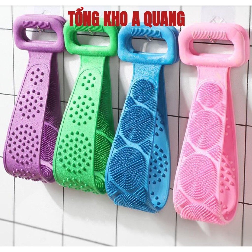 Dây Tắm Chà Lưng Silicon - Dây Chà lưng Tắm 2 Mặt Massage K261