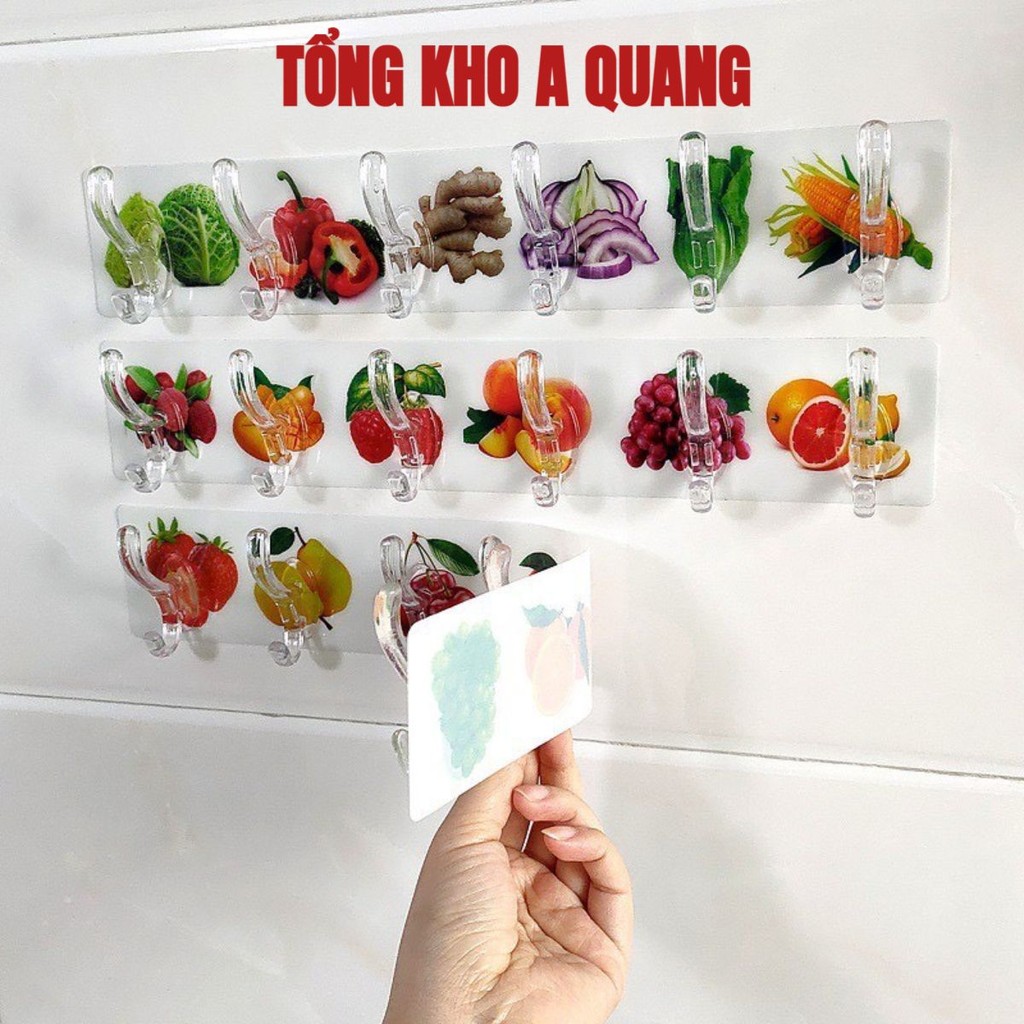 [COMBO 10] Thanh Treo Đồ Dán Tường 6 Móc Liền Mạch 3D- Móc Dán Tường 3D Trong Suốt Siêu Dính -Siêu Chịu Lực TỐT