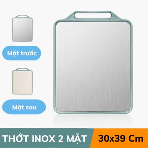 Thớt Kháng Khuẩn 2 Mặt Inox 304, Nhựa PP Chống Ẩm Mốc - Nhiễm Khuẩn