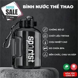 Bình Nước Thể Thao Trong Suôt 2700ml Sports Năng Động