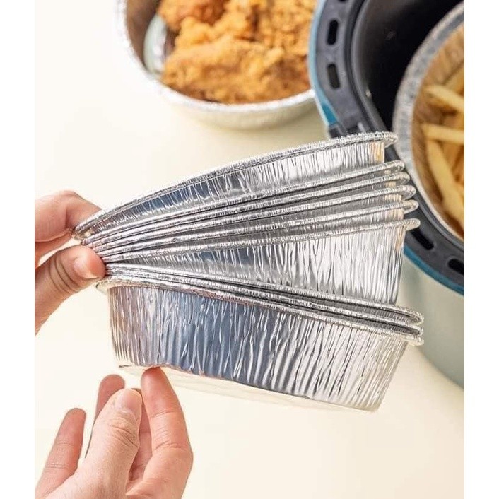 COMBO 30-50-100 Bát bạc 22cm-19cm nướng thực phẩm dùng trong nồi chiên, làm bát ăn...