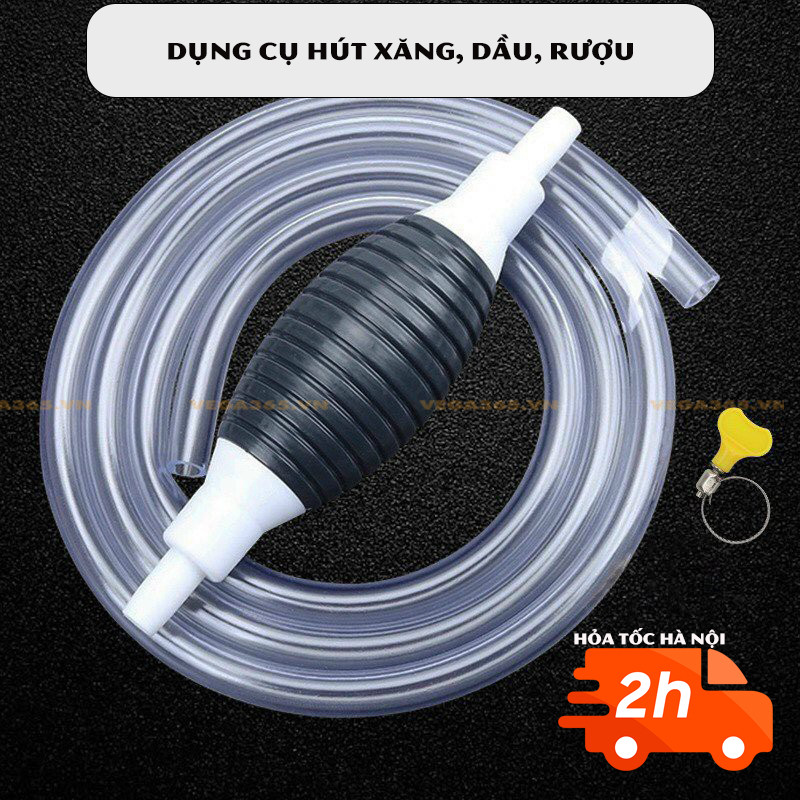 Dụng cụ hút xăng, dầu, hút rượu bóp tay DỄ SỬ DỤNG